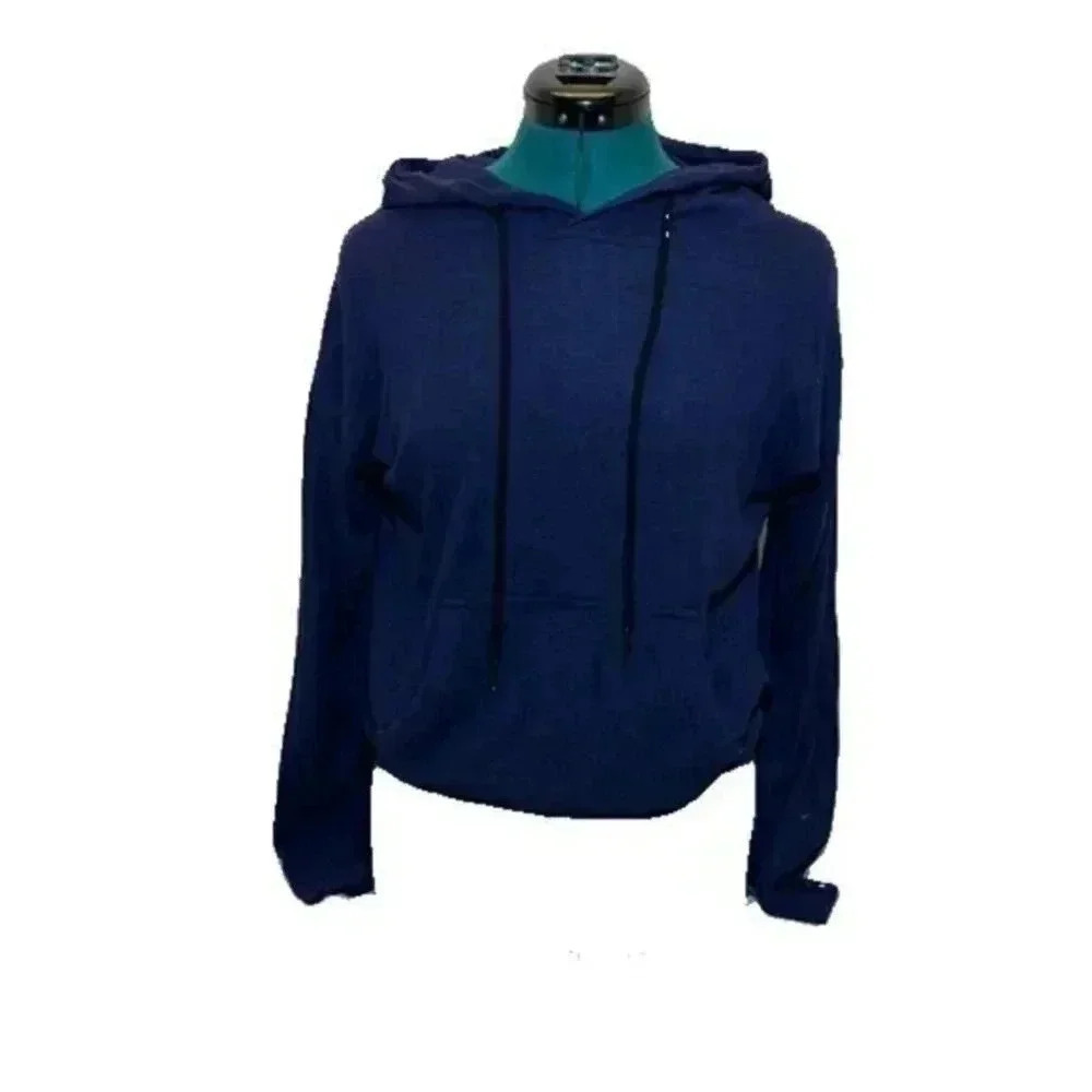 Harlowe & Graham Women's Blue Soft Light Weight Hoodie Size XS
